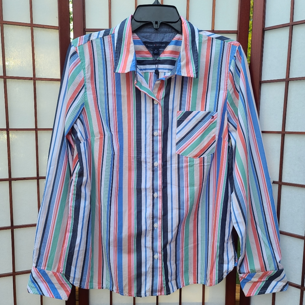 Tommy Hilfiger Heritage Shirt Top Womens Size M